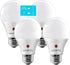LUXRITE A19 LED Dusk to Dawn Light Bulbs Outdoor Lighting, 60 Watt Equivalent, Enclosed Fixture Rated, Automatic On Off Sensor, 5000K Bright White...