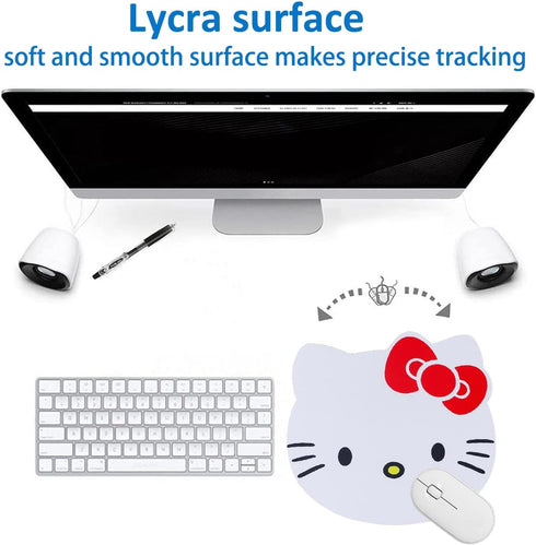 Hello Kitty Cute Mouse Pad for Computer Laptop Accessories for Women, Kawaii Office Desk Decor Stuff (White)...