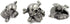 Bezelry 12 Pieces Skull with Cross Bones Gray Silver Color Metal Shank Buttons 14mm (9/16 inch)...