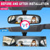 Rear View Mirror for Car, Mirrors Universal 12 Inch Interior Clip On Panoramic Rearview Mirror,HD Anti Glare Wide Angle and Reduce Blind Spot,Univ...