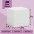 30 Pack Foam Craft Blocks for Modeling, 3 Inch Mini Square Cubes for Sculpting, School Projects (White Polystrene)...