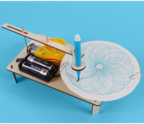 NUOBESTY Model Kit Robotics Kit Robot Toys Indoor Playset Physics Experiment Toy Early Education Toy DIY Electric Plotter Assembled Electric Plott...