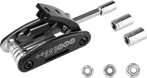 WOTOW Bike Repair Tool Kit - 16 in 1 Bicycle Multitool Portable Mountain Bike Tool Cycling Maintenance, Bike Hex Key Wrench & Bike Tube Patch Kit ...