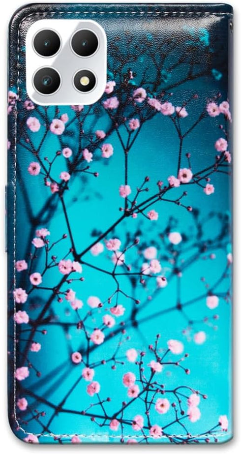 Bcov Case for Revvl 7 5G,Plum Blossom Flower Leather Flip Phone Case Wallet Cover with Card Slot Holder Kickstand for T-Mobile Revvl 7 5G...