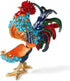 Rooster Trinket Boxes Hinged Enameled Jewelry Box Hand-Painted Animals Ornaments Craft Gift for Home Decor (Blue)...