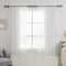 White Sheer Curtains 54 inches Long for Bedroom Top Rod Pocket Sheer Window Panels Curtains for Nursery Living Room 52 by 54 Inch Length Set of 2...