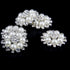10 Pieces Pearl Rhinestone Buttons, Faux Pearl Snowflake Rhinestones Buttons, Flat Back Flower Rhinestone Buttons Pearl Sew on Clothing Buttons fo...