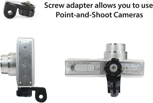 Action Mount® Universal Conversion Adapter for Sport Camera Mounts, w/Camera Screw (1/4-Inch 20). This Simple Adapter Works with Point-and-Shoot C...