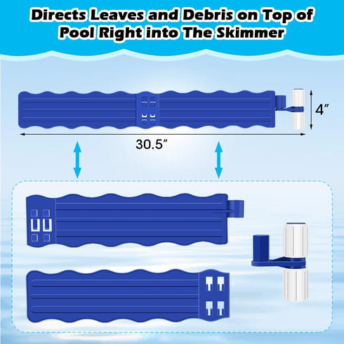 Hydream Pool Debris Catcher Skimmer, Pool Leaf and Debris Remover Catcher Plastics, Surface Debris Floating Leaves Bugs Pool Skimmer Attachments A...