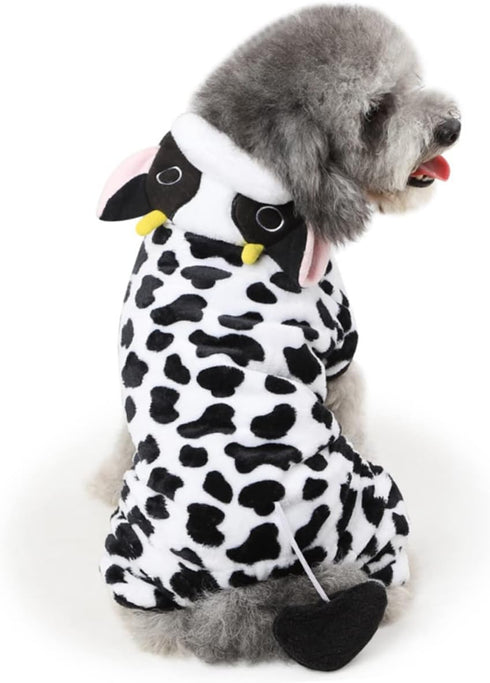 Warm pet Clothes Dog Milk Cow Sweater Hoodie cat Halloween Costume pet Milk Cow Costume Dog Outfit cat Christmas Outfit Decorative Pet Costume Dog...