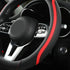 Car Steering Wheel Cover, Leather Steering Wheel Cover Red Universal 14.5-15 Inch Microfiber Leather Anti-Slip Breathable Auto Steering Wheel Cove...