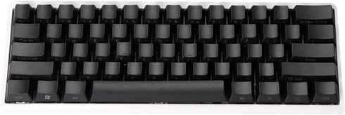 YMDK Side-printed Thick PBT OEM Profile 61 ANSI Keycaps for MX Switches Mechanical Keyboard (Black) (Only Keycap)...
