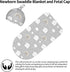 Elephant Grey Rainbow Baby Newborn Swaddling Blanket with Beanie Hat Set, Baby Stuff Newborn Receiving Blanket for Baby Boy Girl Swaddles Wrap for...