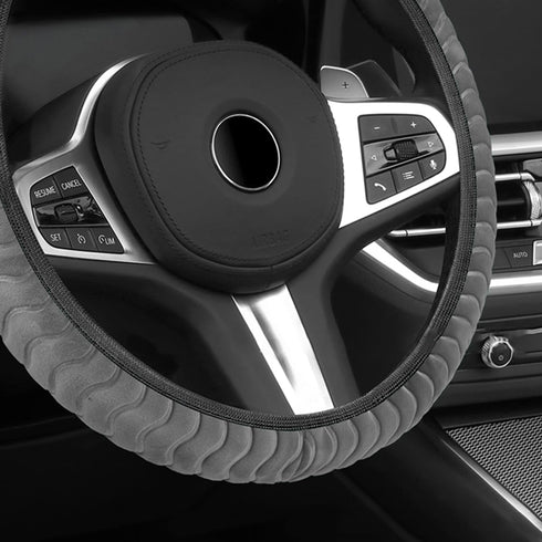 15 Inch Car Steering Wheel Cover, Winter Warm Plush Fluffy Non-Slip Automotive Steering Wheel Protector for Man Woman, Vehicle Interior Accessorie...