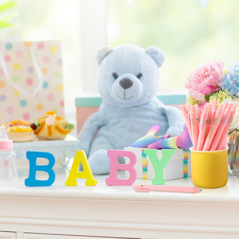 Nuanchu 50 Pcs Baby Shower Pens for Guests It's a Boy or Girl Pens Retractable Baby Shower Favors Baby Shower Decorations Office School Teacher St...