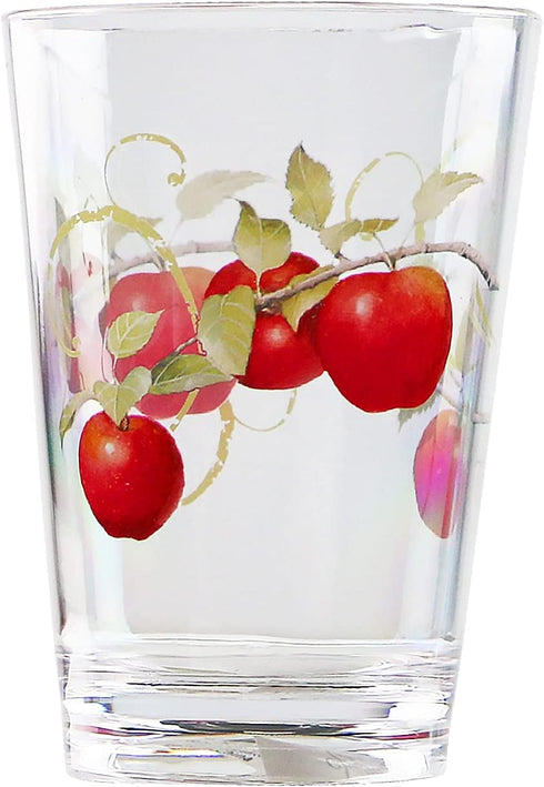 Harvest Apple Collection by Sandy Clough Acrylic Plastic 8 oz Juice Drinkware, For Cold Drinks, Set of 6...