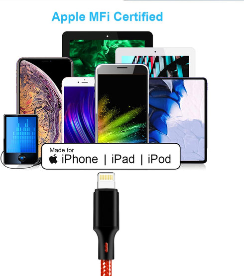 cugunu USB C to Lightning Cable 5 Pack 3/3/6/6/10FT iPhone Charger Apple MFi Certified Power Delivery Fast Charging Cord Compatible with iPhone 14...