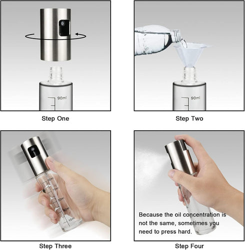 Olive Oil Sprayer for Cooking, 100ml Oil Spray Bottle, Portable Glass Oil Mister for BBQ, Air Fryer, Baking, Roasting, Grilling, Kitchen Gadgets...