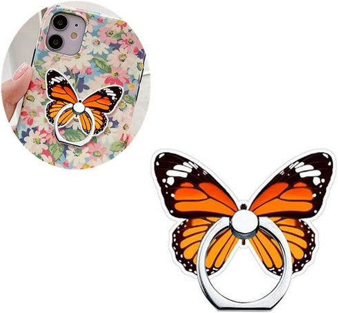 Butterfly Phone Ring Stand Holder, 360 Rotation Finger Ring Grip Stand for Cell Phones, Smartphones and Tablets...