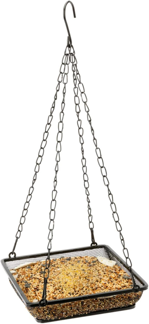 Hanging Feeder Seed Tray, Platform Metal Mesh , Outdoor Garden Decoration for Wild Backyard Attracting Birds...