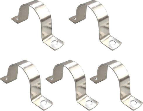 4 Inch Pipe Strap 304 Stainless Steel Conduit Strap 2 Hole Heavy Duty Strap Clamp for Tube Pipe or Wire Cord Installation(102mm 5pcs)...