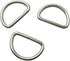 SYSOLYWIN 50Pcs 5/8 inch Silver Multi-Purpose Metal D Ring Semi-Circular D Ring for Hardware Bags Ring Hand DIY Accessories (15mm) A1196...