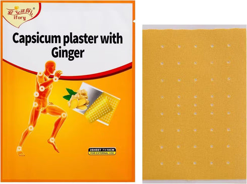 30 Pcs Capsaicin Patches, Capsicum Ginger Patches, 3.94"x2.76" Capsicum Patch 15 Bags, 30 Count...
