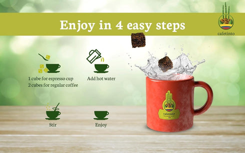 Cafetinto Organic Instant Coffee Cubes 9 Pieces | Colombian Coffee & All Natural Panela Coffee Cubes | Naturally Sourced | Provides Natural Nutrie...