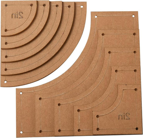 BENECREAT 10Pieces Quilting Acrylic Template Set, 2/3/4/5/6Inch Transparent Rulers with Film Protection, for DIY Kitchen Art Craft...