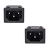 uxcell C14 Panel Mount Plug Adapter AC 250V 10A 3 Pins IEC Inlet Plug Power Connector Socket Straight Pack of 2...