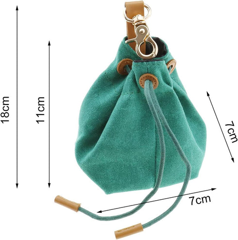 Create idea Dog Treat Pouch Cleanable Dog Treat Training Bag with Clip and Drawstring Pet Snack Bag Food Storage for Dog Training Outdoor Activiti...