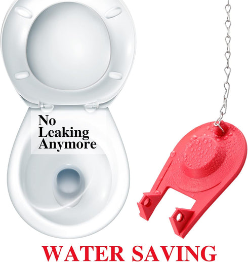 Peryiter Toilet Flapper Replacement Kit Universal Toilet Plug Flapper with Stainless Chain for 2 Inch Flush Valves, Water Saving(6 Pcs)...