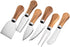 6 Piece Cheese Knives Set with Wooden Handle, Mini Steel Stainless Cheese knife set for Charcuterie anCheese spread, Perfect for Cheese Slicer and...