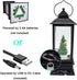 Eldnacele 12" Christmas Musical Snow Globe Lantern USB Lined Batteries Operated Water Glittering Lighted Lantern Santa Claus with 6H Timer Centerp...