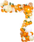 Little Cutie Orange Yellow White Balloon,Baby shower decorations,with Artificial Willow Leaves for Birthday Sunshine Baby Shower Bridal Shower Par...