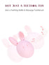 Teether Baby Teething Toy Rabbit Egg Rattle Toy Teething Pain Relief for Babies Boys Girls - Pink...