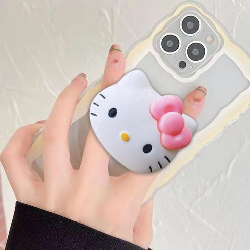 2 pcs Kawaii Kitty Expanding Phone Mount Grip Holder , Cute cat Collapsible Phone Stand , Finger Holder Grip, Anniversary, Christmas, Birthday Gif...