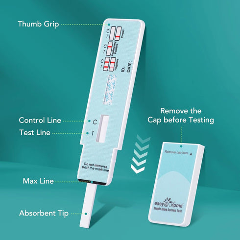 Easy@Home Single Drug Screen Test (Cannabinoids Urine Test) - THC Tests for Home THC Drug Test Urine Detox Kit Cutoff Level 50ng/mL Individually W...