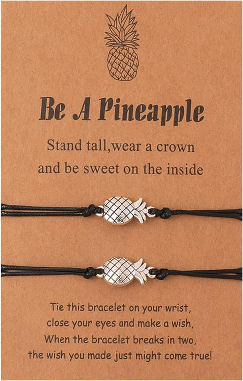 HUASAI 2Pcs Pineapple Bracelet for Women Pineapple Gifts BFF Friendship Bracelets Gift...