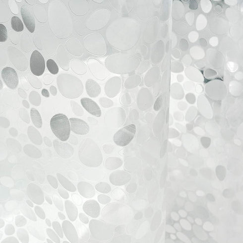 EurCross Stall Shower Curtain Liner54 x 72inch, EVA Waterproof Weighted Clear Shower Liner with Magnets,Cobblestone Narrow Small Shower Curtain Li...