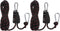 uxcell 2pcs 1/4" (6mm) Adjustable Ratchet Rope Hanger with Metal Gears 11.8ft (3.6meter) Strap, Ratcheting Pulley System Bungee Cord for Hanging P...