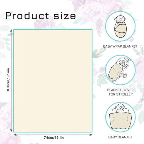 TANOFAR Baby Blankets Purple Floral Minky Toddler Blanket for Boys Girls, Dotted Backing, Double Layer, Crib Receiving Blanket, for Nursery/Stroll...