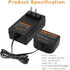 Shentec 20V Li-ion Charger - Compatible with Porter Cable & Black & Decker 20V Batteries...