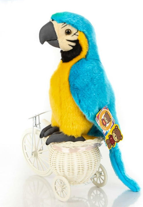Cute rabbit 12 inch Macaw Parrot Plush Toy Stuffed Animal Toy Plush Animal Doll (blue)...