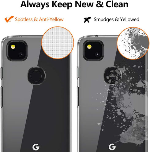 SNOSHO for Google Pixel 4a Case,Slim Thin Soft Skin Silicone Flexible TPU Gel Anti-Scratch Shockproof Protective Case Cover for Pixel 4a [NOT Comp...