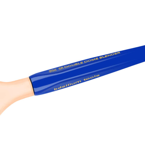 Bdellium Tools Professional Makeup Brush - Golden Triangle 952 Small Rounded Double Dome Blender - With All Vegan and Soft Synthetic Fibers, For A...