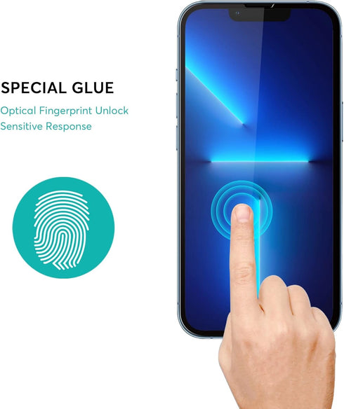 iPhone 14 Screen Protector Tempered Glass Screen(3 Pack) with Easy Installation frame....