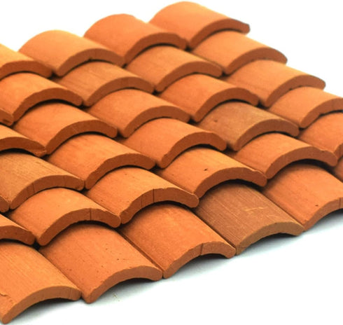 80pcs Roof Tiles Model Building Set Miniature Tiles Roof Tiles 1?16 Dollhouse Fake Tiles Model Landscape Accessories for DIY Kitchen Garden Dioram...