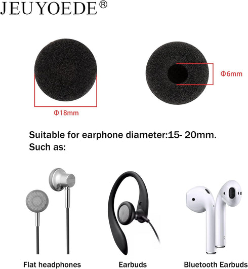 Foam Replacement Ear Sponge Covers for Headphone Earphone MP4 Iphone Ipad Headsets 18mm (10pcs)...