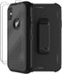 for iPhone X Case, iPhone Xs Case with Belt Clip Holster, 2X Screen Protector, Military Grade Shockproof Heavy Duty Full Body Drop-Proof Rugged Pr...